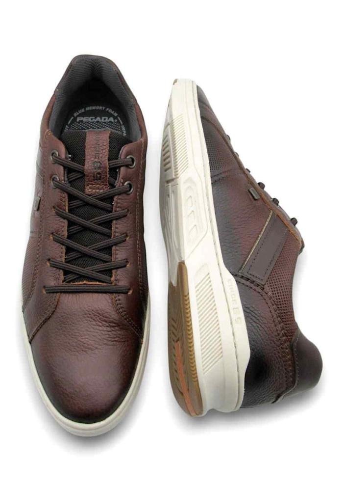 Sapatênis Masculino Pegada de Couro 110605 Amortech Marrom 5