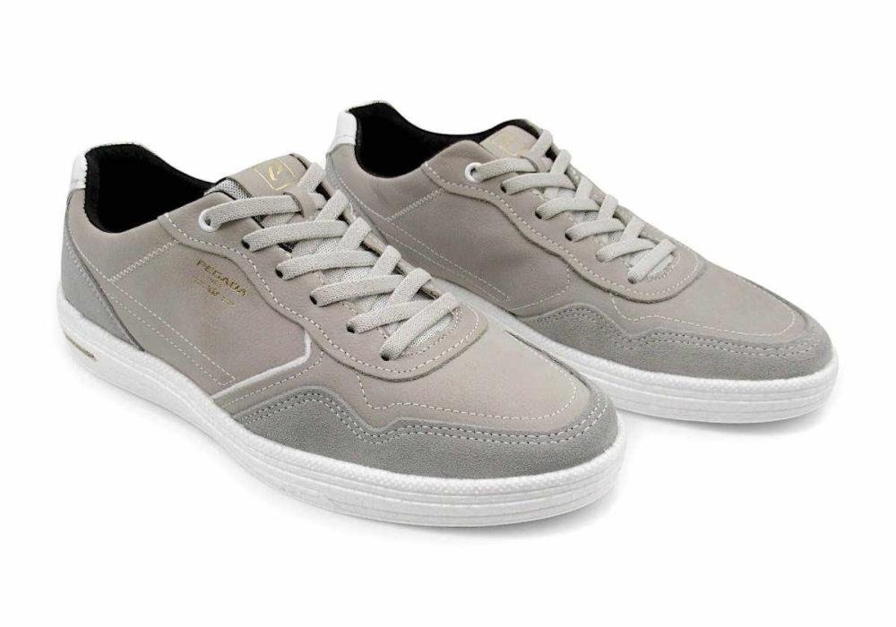 Sapatênis Masculino Pegada de Couro Nitro 112003 Cinza 2