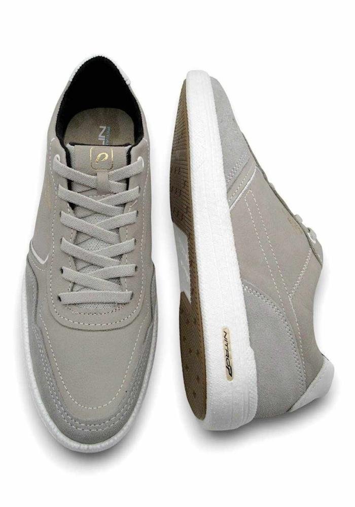 Sapatênis Masculino Pegada de Couro Nitro 112003 Cinza 4