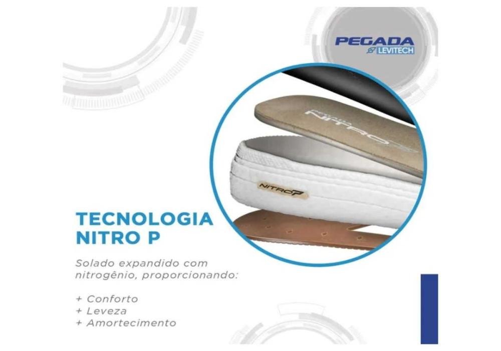 Sapatênis Masculino Pegada de Couro Nitro 112003 Cinza 5