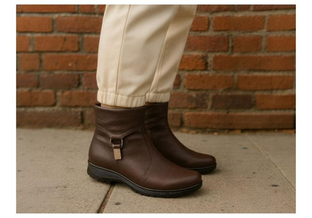 Bota Feminina Bottero Cano Curto de Couro 369202 Marrom 2