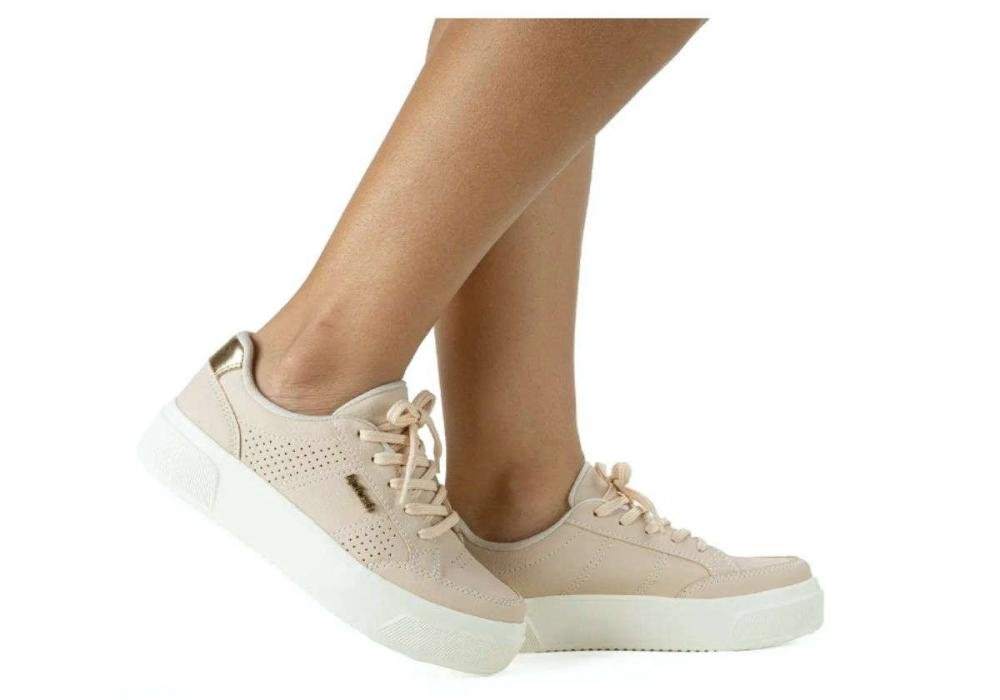 Tênis Casual Feminino Kolosh Conforto C3556 Bege 2