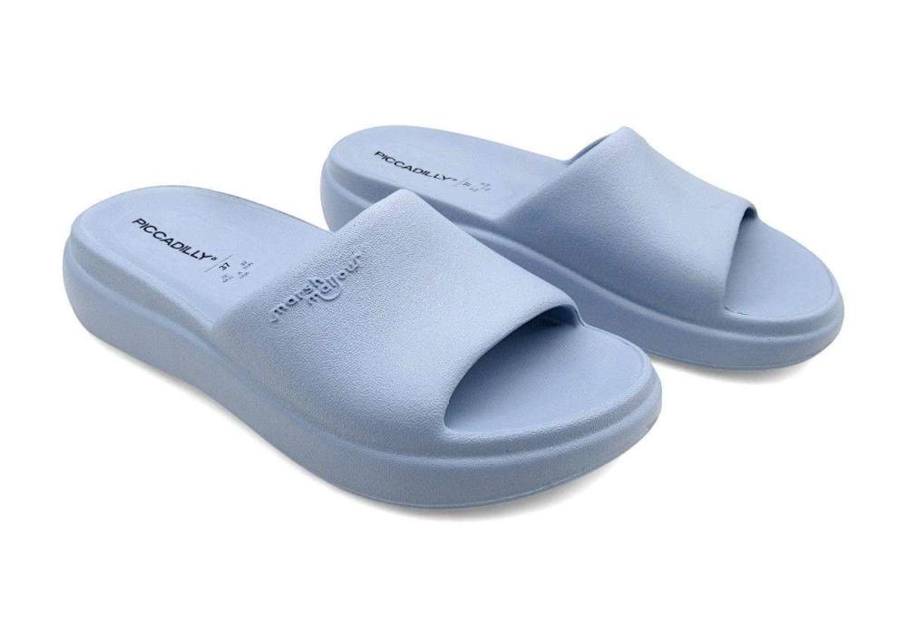 Tamanco Feminino Slide Piccadilly 238003 Azul Claro 3