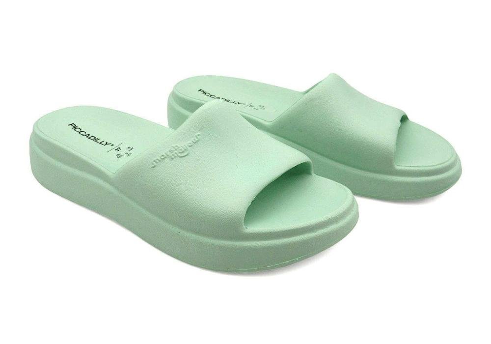 Tamanco Feminino Slide Piccadilly 238003 Verde 2