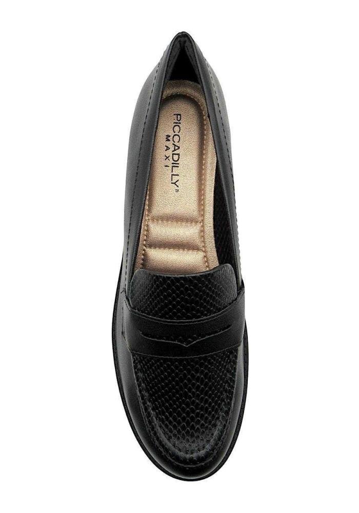 Loafer Tratorado Piccadilly Feminino 735039 Preto Preto 3
