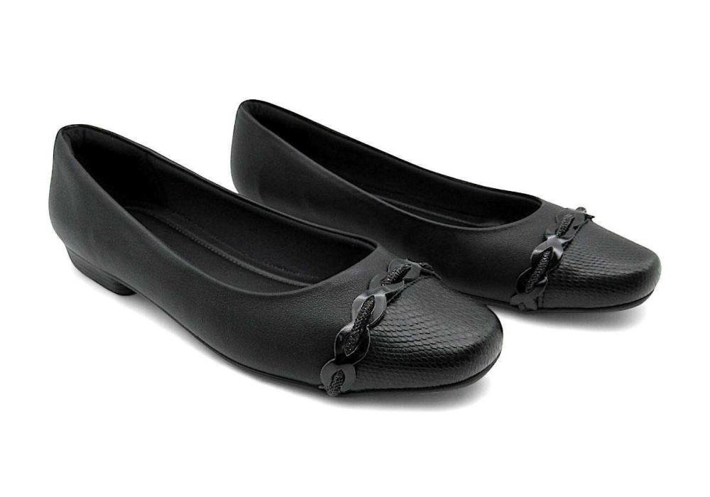 Sapatilha Feminina Piccadilly 250263 Stretch Preta Preto 2