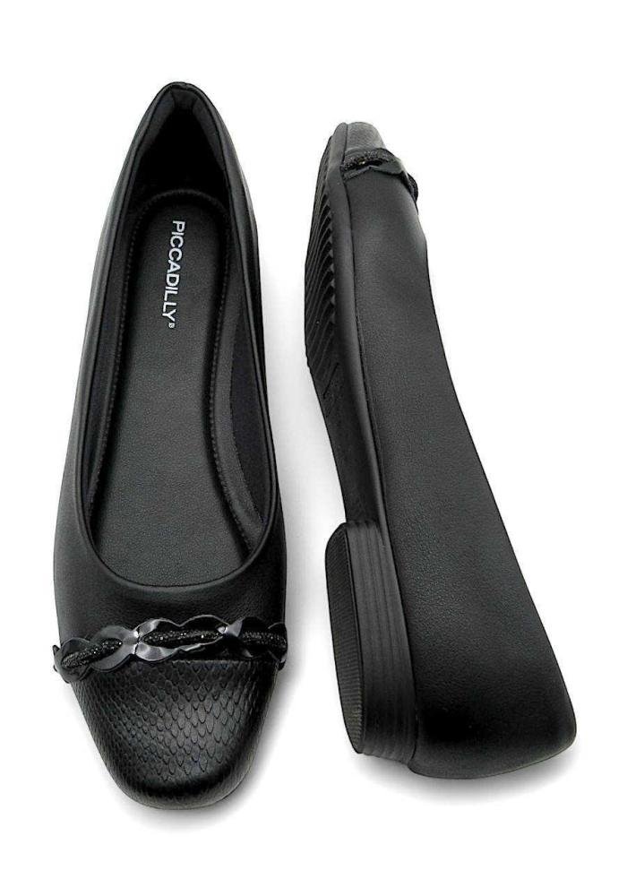 Sapatilha Feminina Piccadilly 250263 Stretch Preta Preto 4