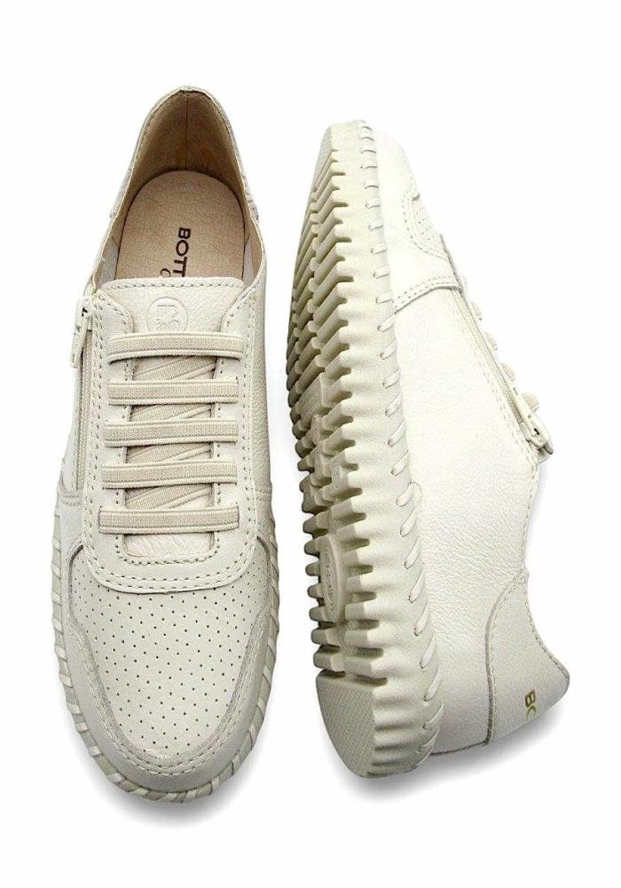 Tênis Bottero Casual Feminino Couro 374103 Marfim Off White 5