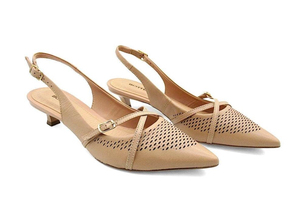 Scarpin Bottero Feminino de Couro 372303 Nude Bege 2