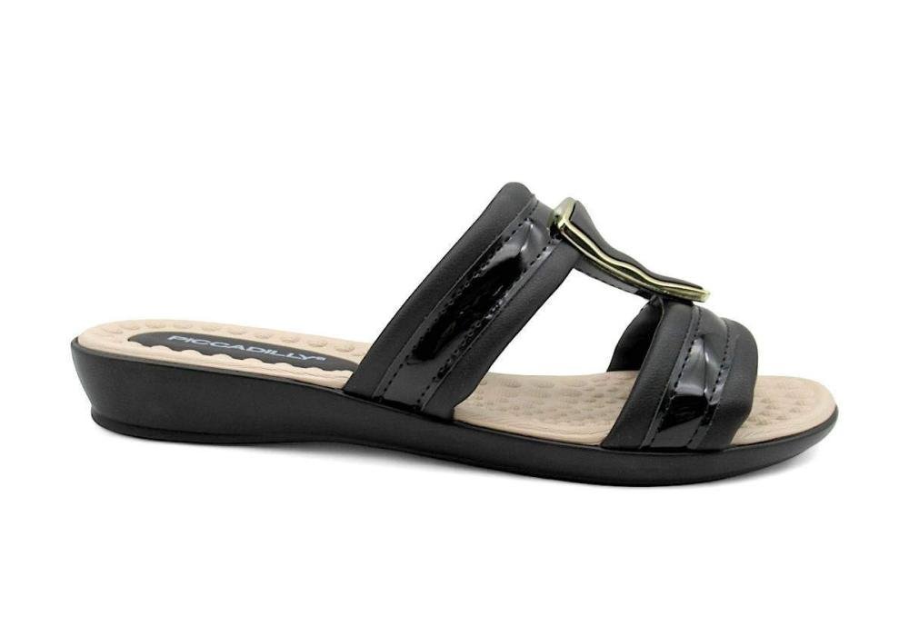 Tamanco Feminino Piccadilly Rasteiro 500407 Preto