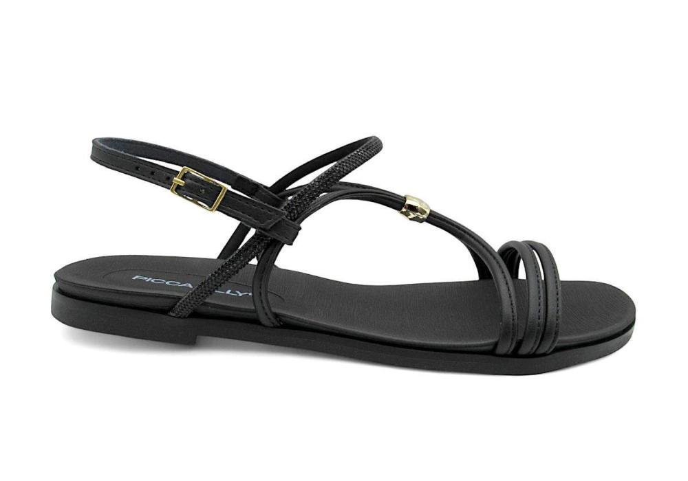 Sandália Feminina Rasteirinha Piccadilly 418094 Preto