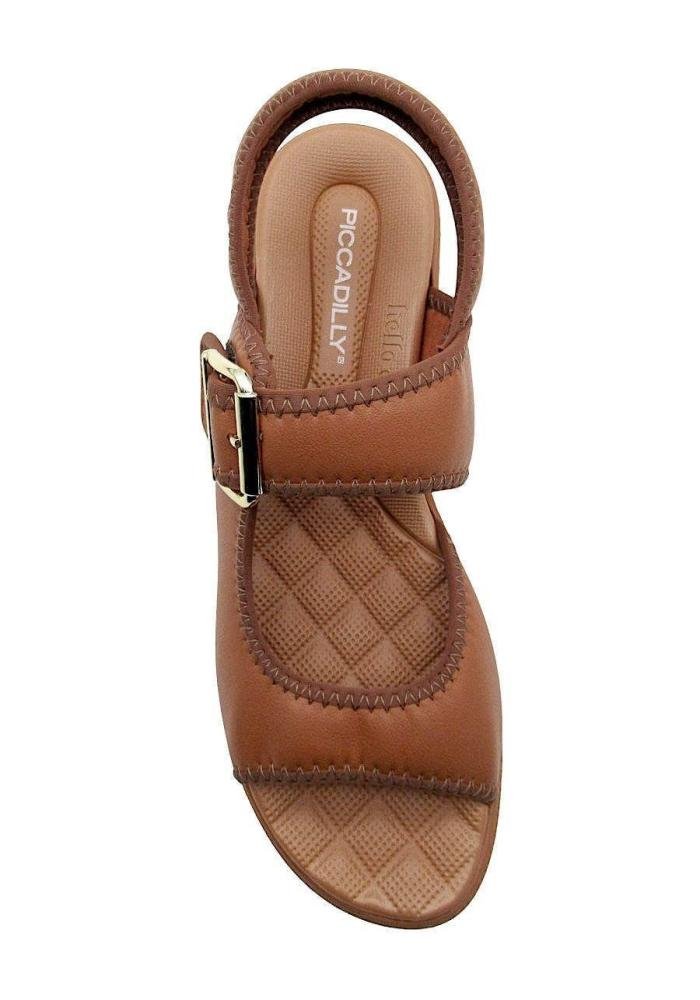 Sandália Feminina Piccadilly Esporão Ajuste 571019 Marrom 3