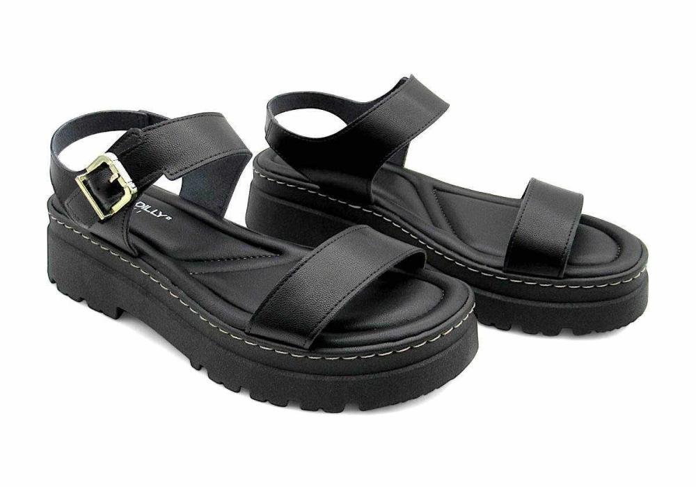 Sandália Feminina Piccadilly Plataforma Tratorada 249004 Preto 2