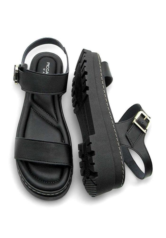Sandália Feminina Piccadilly Plataforma Tratorada 249004 Preto 4