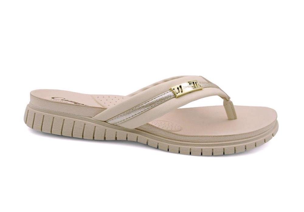 Chinelo Campesí Feminina Tamanco Conforto CE242 Branco