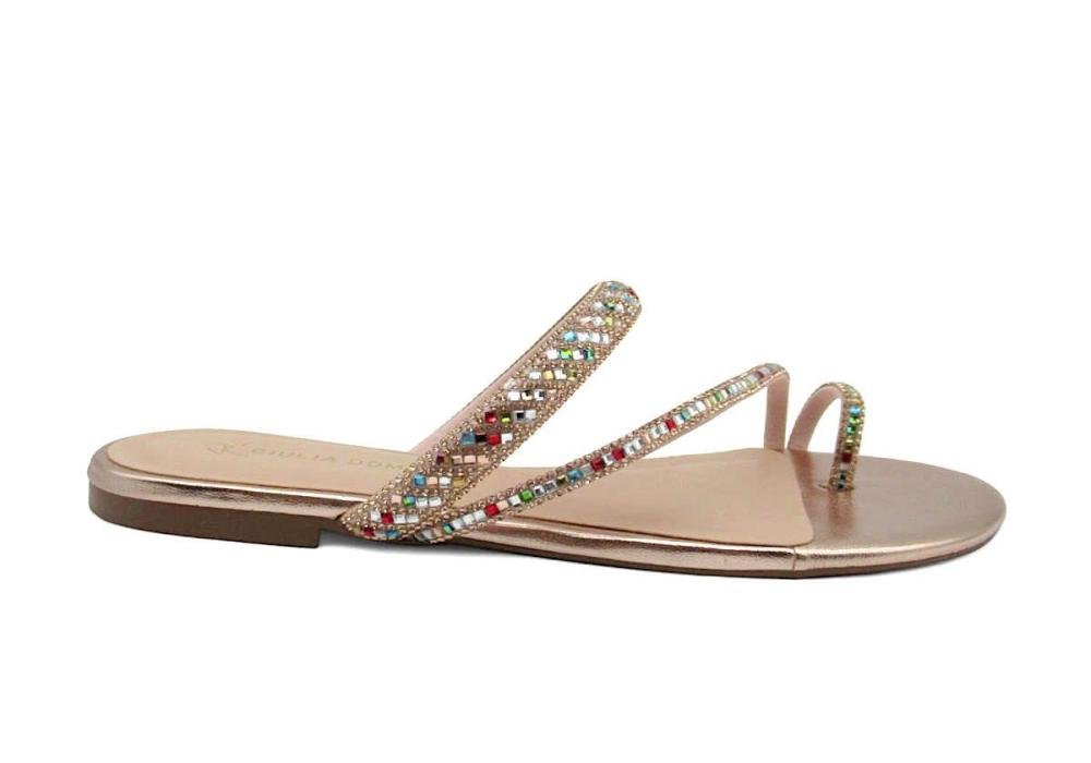 Tamanco Feminino Couro Giulia Domna 016110 Cobre