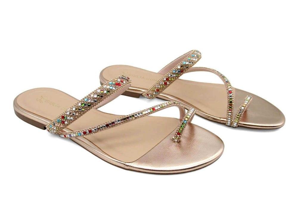 Tamanco Feminino Couro Giulia Domna 016110 Cobre Bronze 2