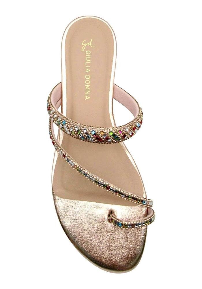 Tamanco Feminino Couro Giulia Domna 016110 Cobre Bronze 3