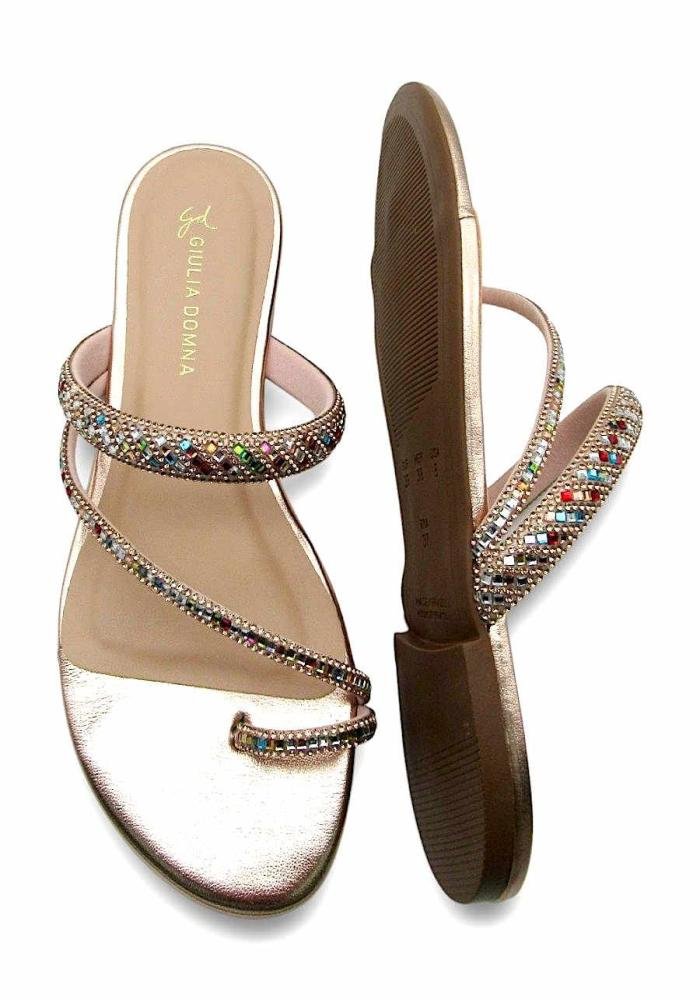 Tamanco Feminino Couro Giulia Domna 016110 Cobre Bronze 4