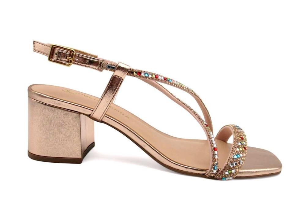 Sandalia Feminina Couro Giulia Domna 436026 Cobre