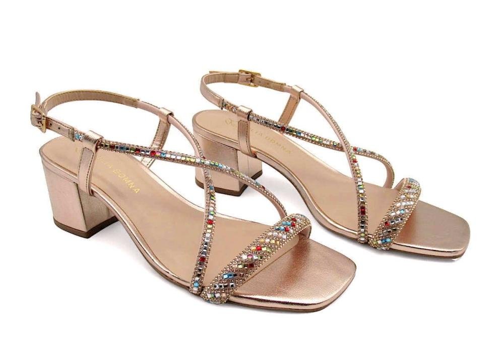 Sandalia Feminina Couro Giulia Domna 436026 Cobre Bronze 2