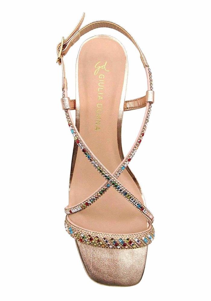 Sandalia Feminina Couro Giulia Domna 436026 Cobre Bronze 3