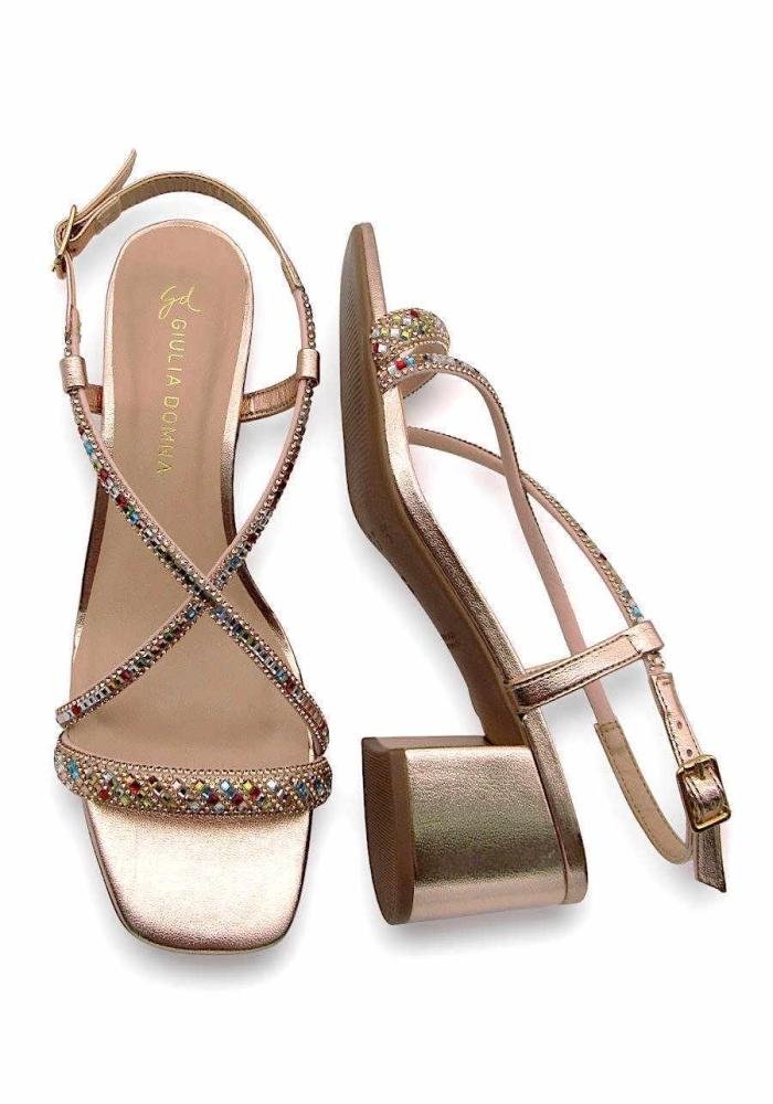 Sandalia Feminina Couro Giulia Domna 436026 Cobre Bronze 4