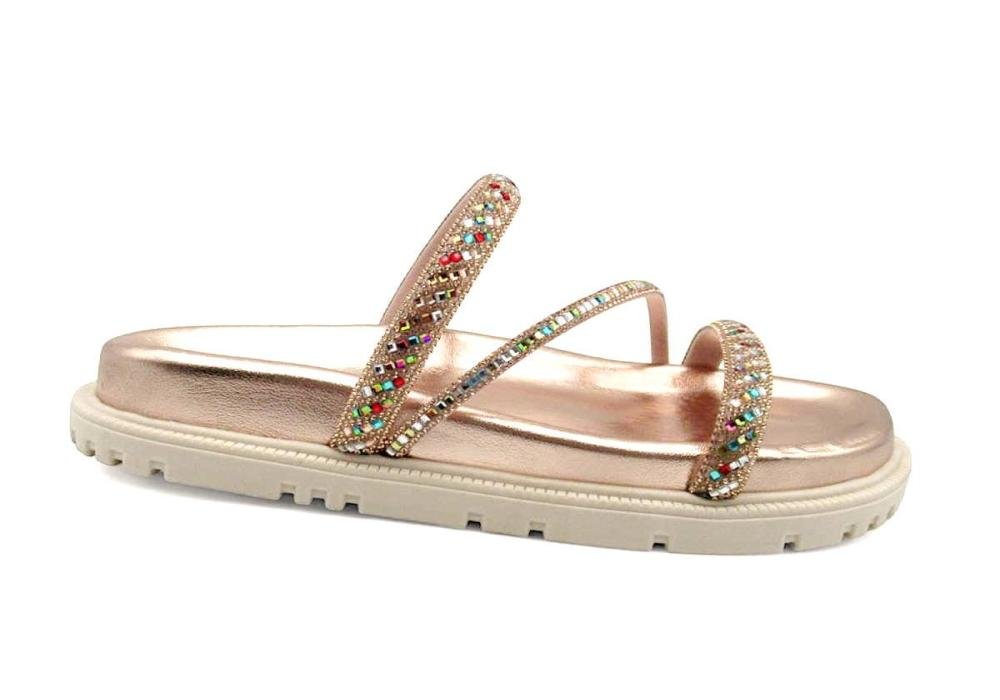 Tamanco Strass Flatform Giulia Domna 196043 Cobre