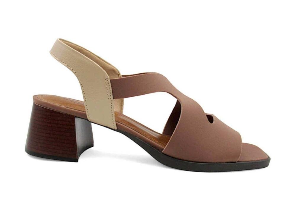 Sandália Feminina Confortaria Neoprene 7701071 Salto Bloco 