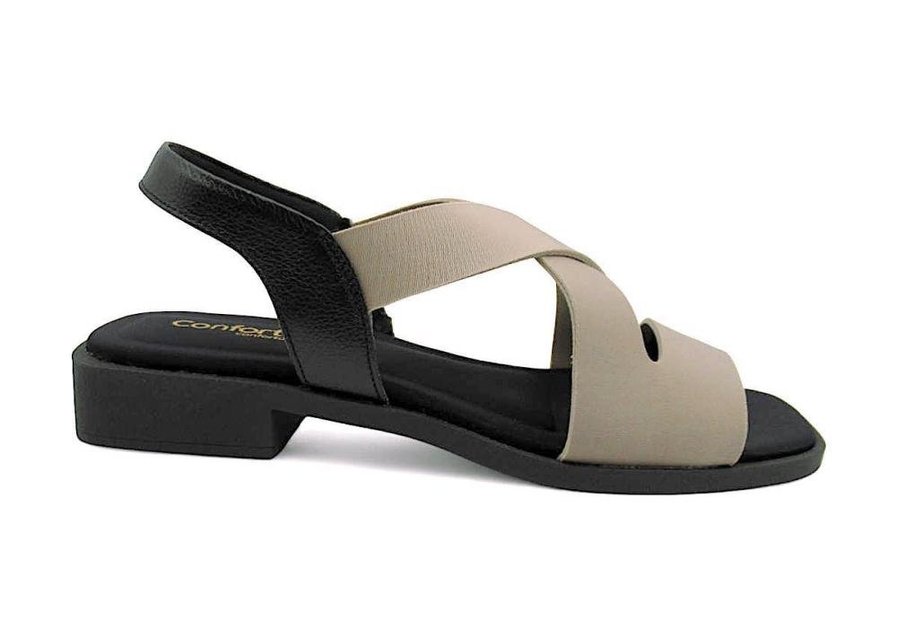 Sandália Feminina Confortaria Neoprene 7684001 Salto Bloco 