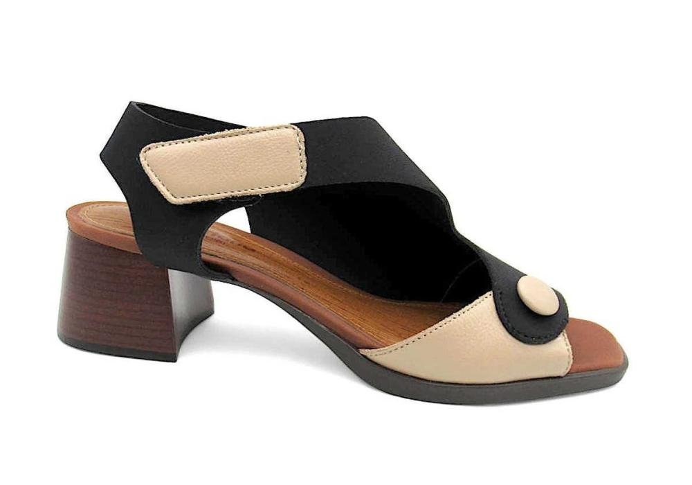 Sandália Feminina Confortaria Neoprene 7701021 Salto Bloco 