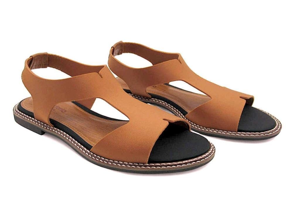 Sandália Feminina Confortaria Neoprene 8004011 Rasteiro Marrom 2