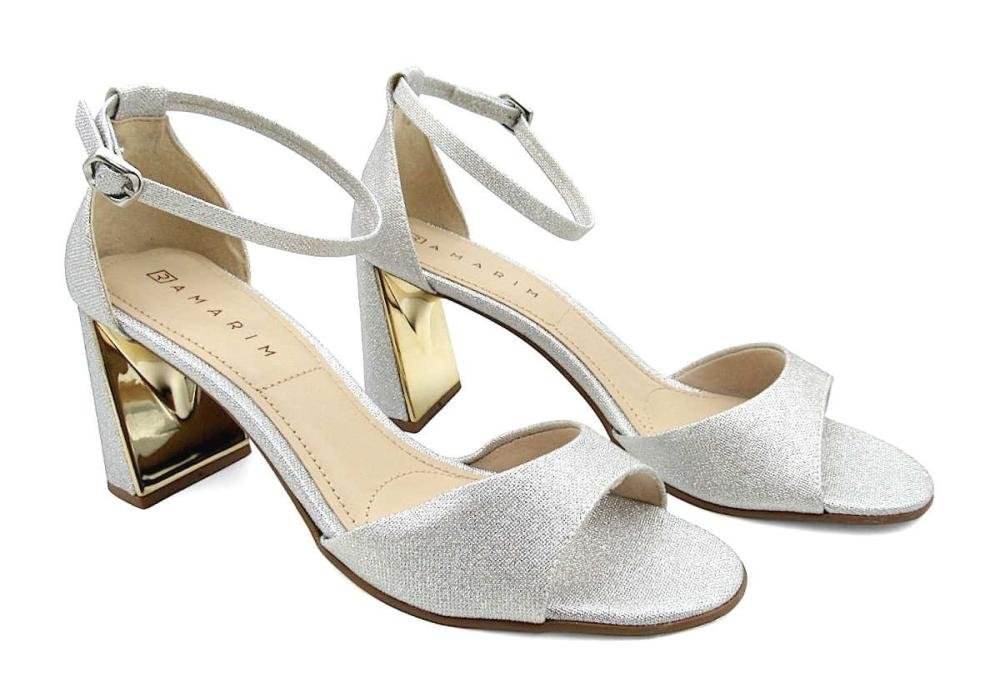 Sandália Social Feminina Ramarim 2522203 Prata Prata 2