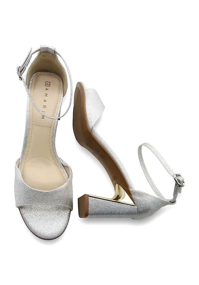 Sandália Social Feminina Ramarim 2522203 Prata Prata 4