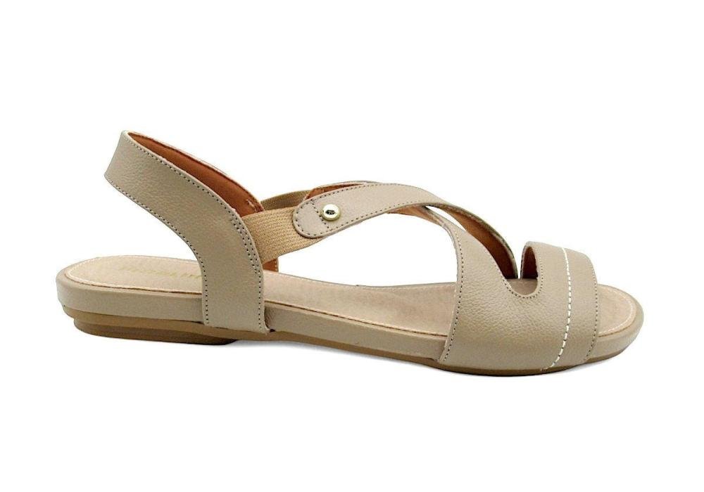 Sandália Feminina Rasteira de Couro Marlinês 3601