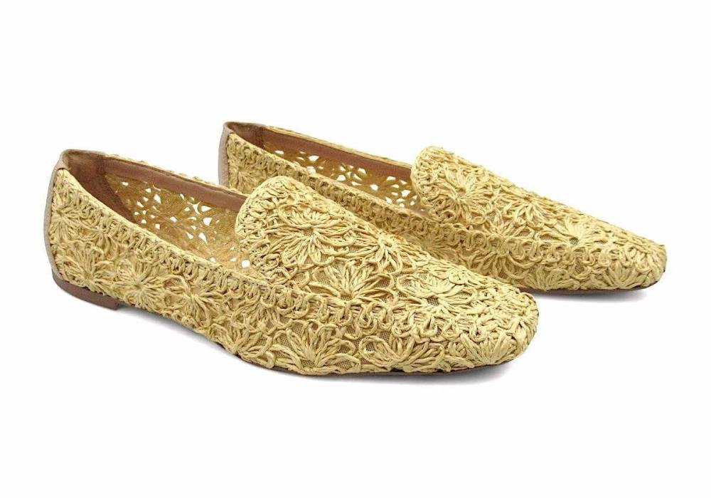 Mocassim Feminino Bordado Giulia Domna 142077 Bege 2