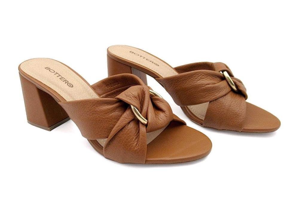 Tamanco Bottero Feminino de Couro 373702 Marrom Claro 2