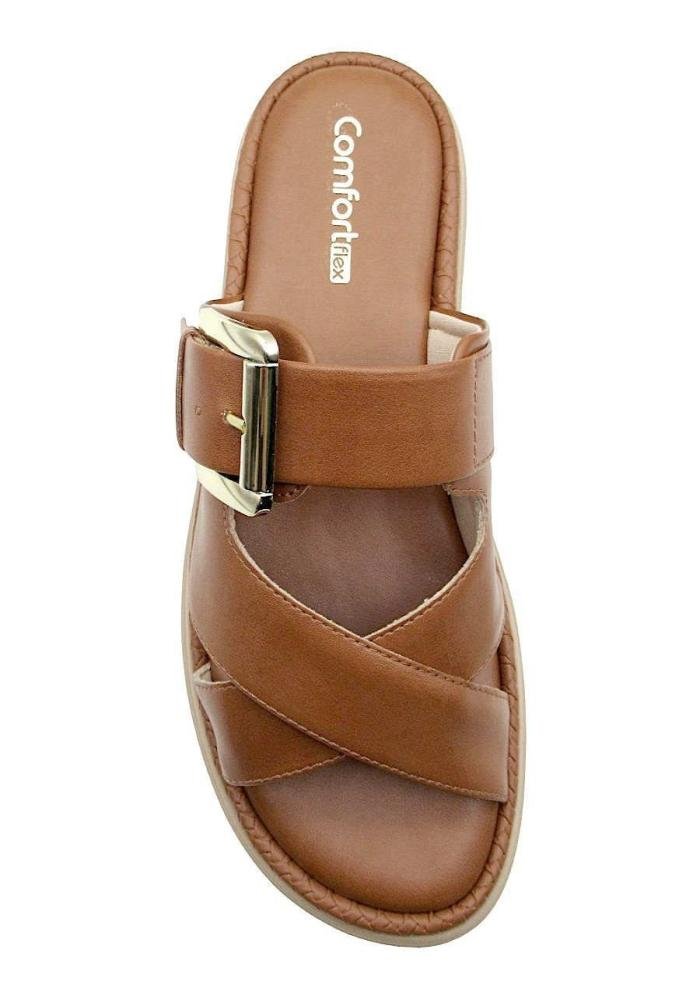 Tamanco Feminino Slide Comfortflex 2546405 Marrom 3