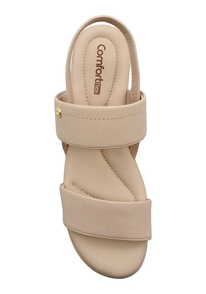 Sandália Feminina Comfortflex Conforto 2588403 Bege 3