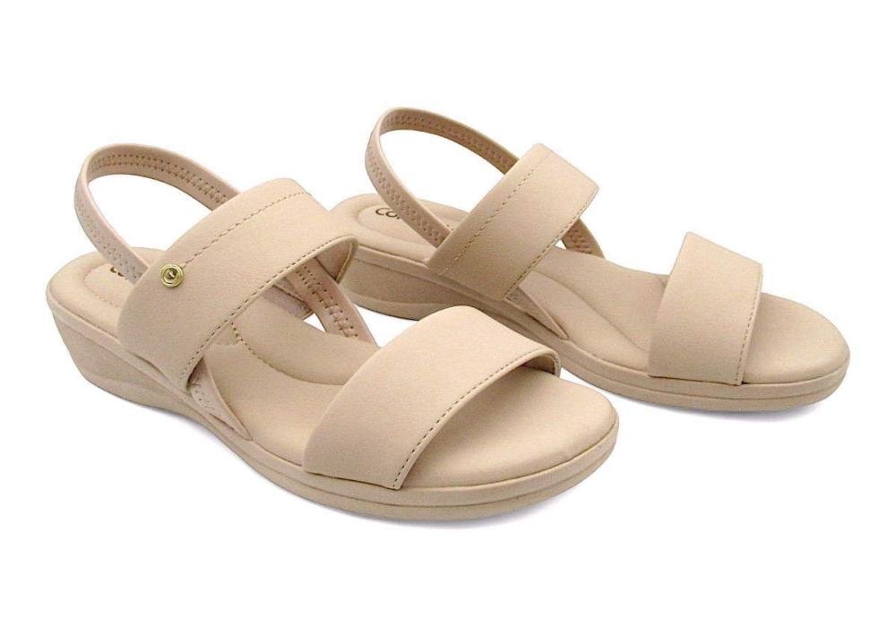 Sandália Feminina Comfortflex Conforto 2588403 Bege 2