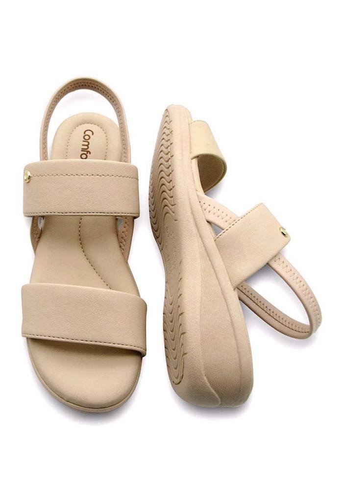 Sandália Feminina Comfortflex Conforto 2588403 Bege 4