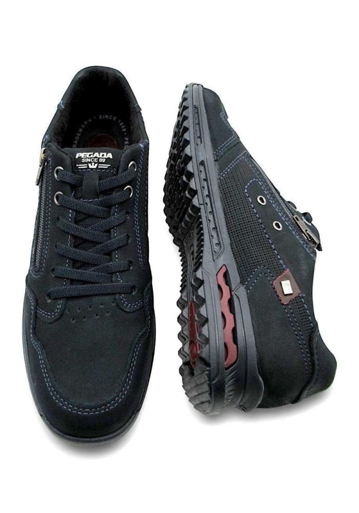 Sapatênis Pegada Masculino Couro Nobuck 111801 Azul 3