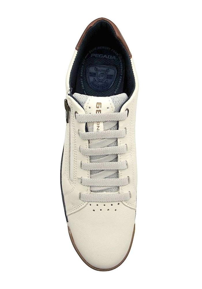 Sapatênis Casual Pegada Masculino de Couro 112503 Off White 3