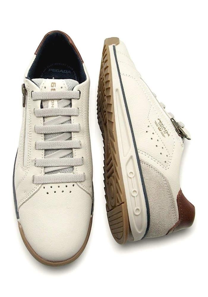 Sapatênis Casual Pegada Masculino de Couro 112503 Off White 4