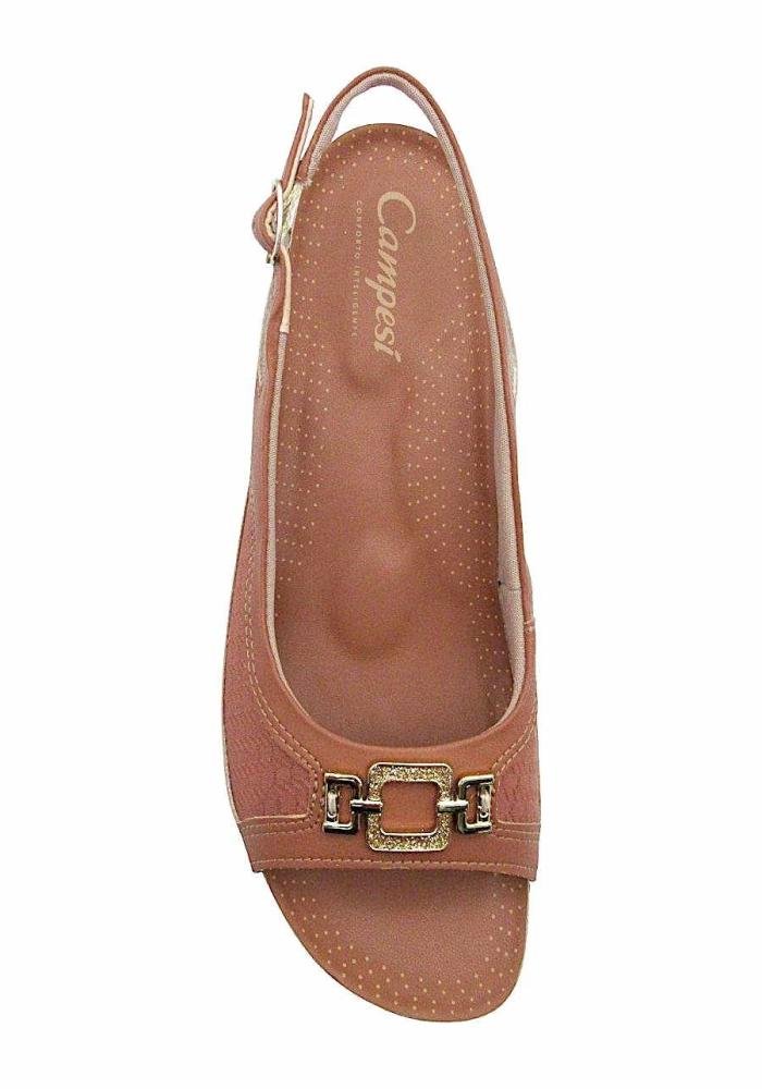 Sandália Campesí Feminina Conforto CP895 Marrom 3