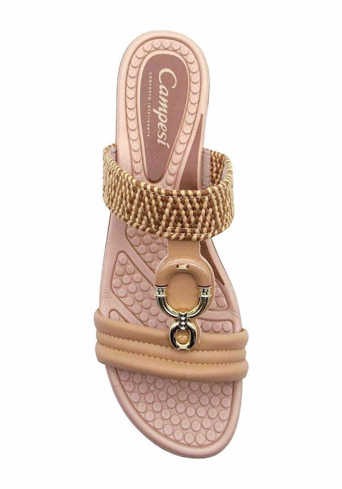 Tamanco Feminino Campesí Conforto CE162 Bege 3