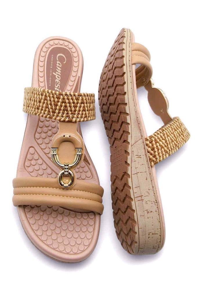 Tamanco Feminino Campesí Conforto CE162 Bege 4