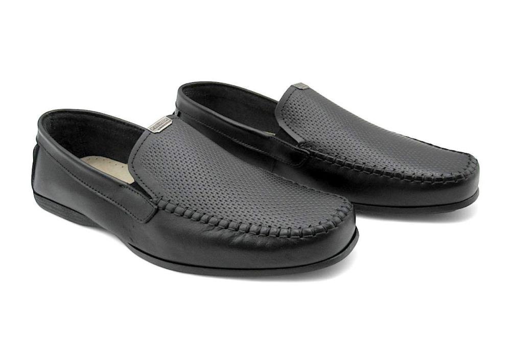 Mocassim Pegada Sider Masculino De Couro 140780 Preto 2