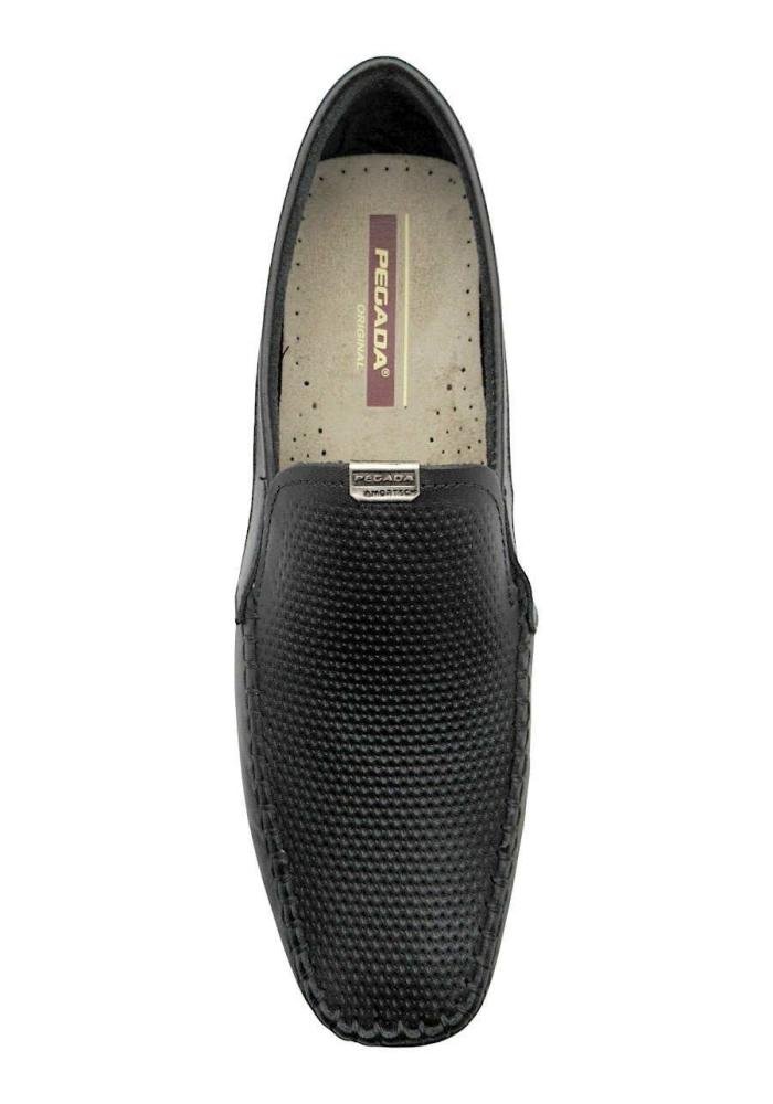 Mocassim Pegada Sider Masculino De Couro 140780 Preto 3