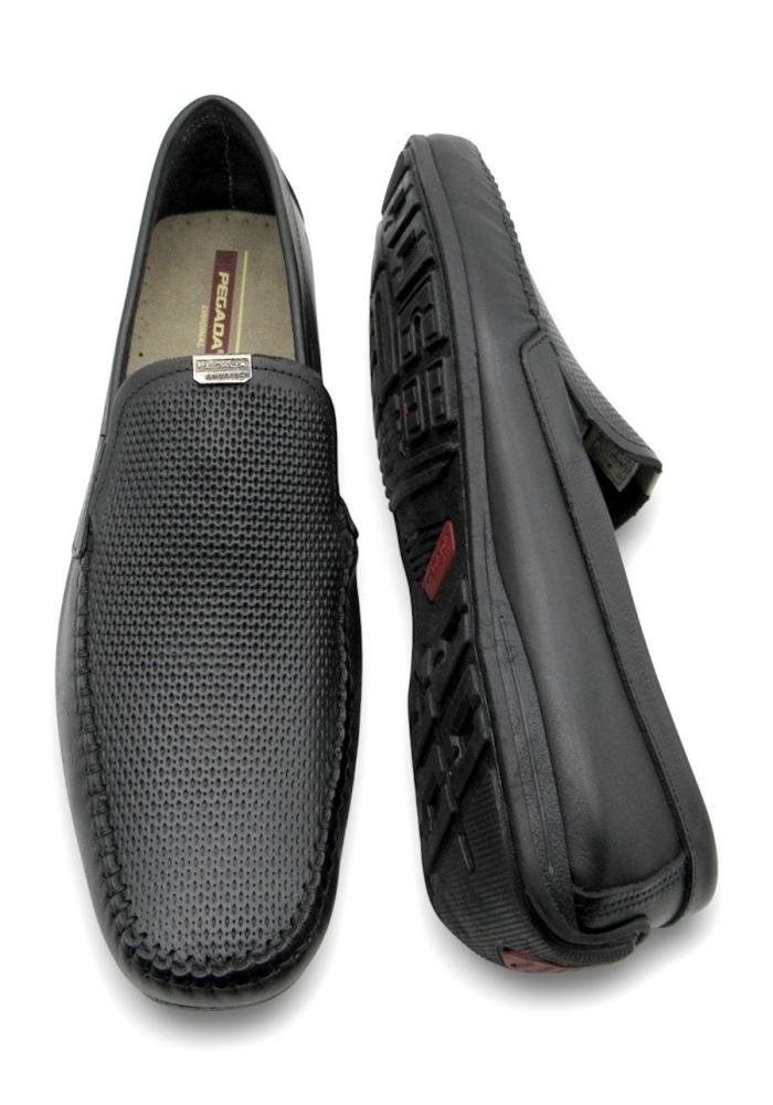 Mocassim Pegada Masculino Couro 540780 Preto 4